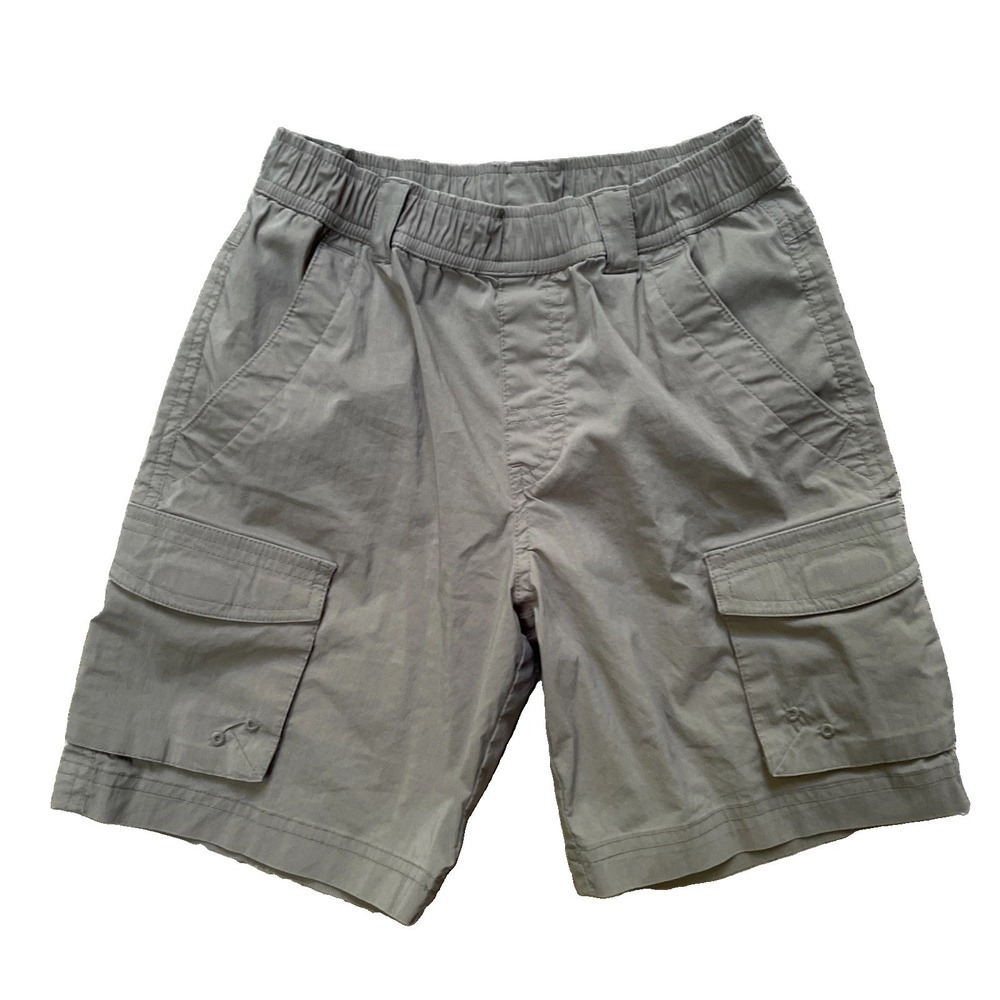 CQR Boys Cargo Shorts Size 8 Small Olive Green Outdoor Hiking 6" Inseam
